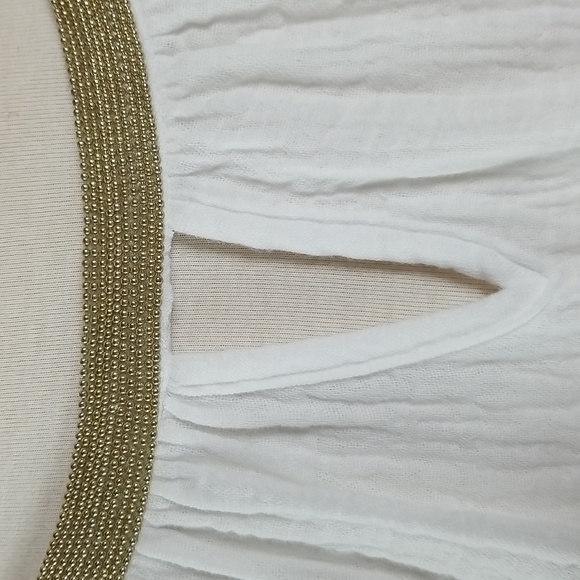 JM Collection Gauze Peasant Top - Picture 3 of 11